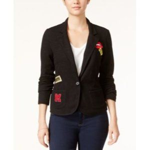 Freshman 1996 Juniors' Patch Knit Jet Black Blazer Girls size Small NWT